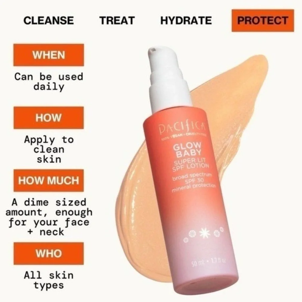 Pacifica‎ Glow Baby Vitamin C Face Mineral Sunscreen SPF 30 Brightening 1.7 oz